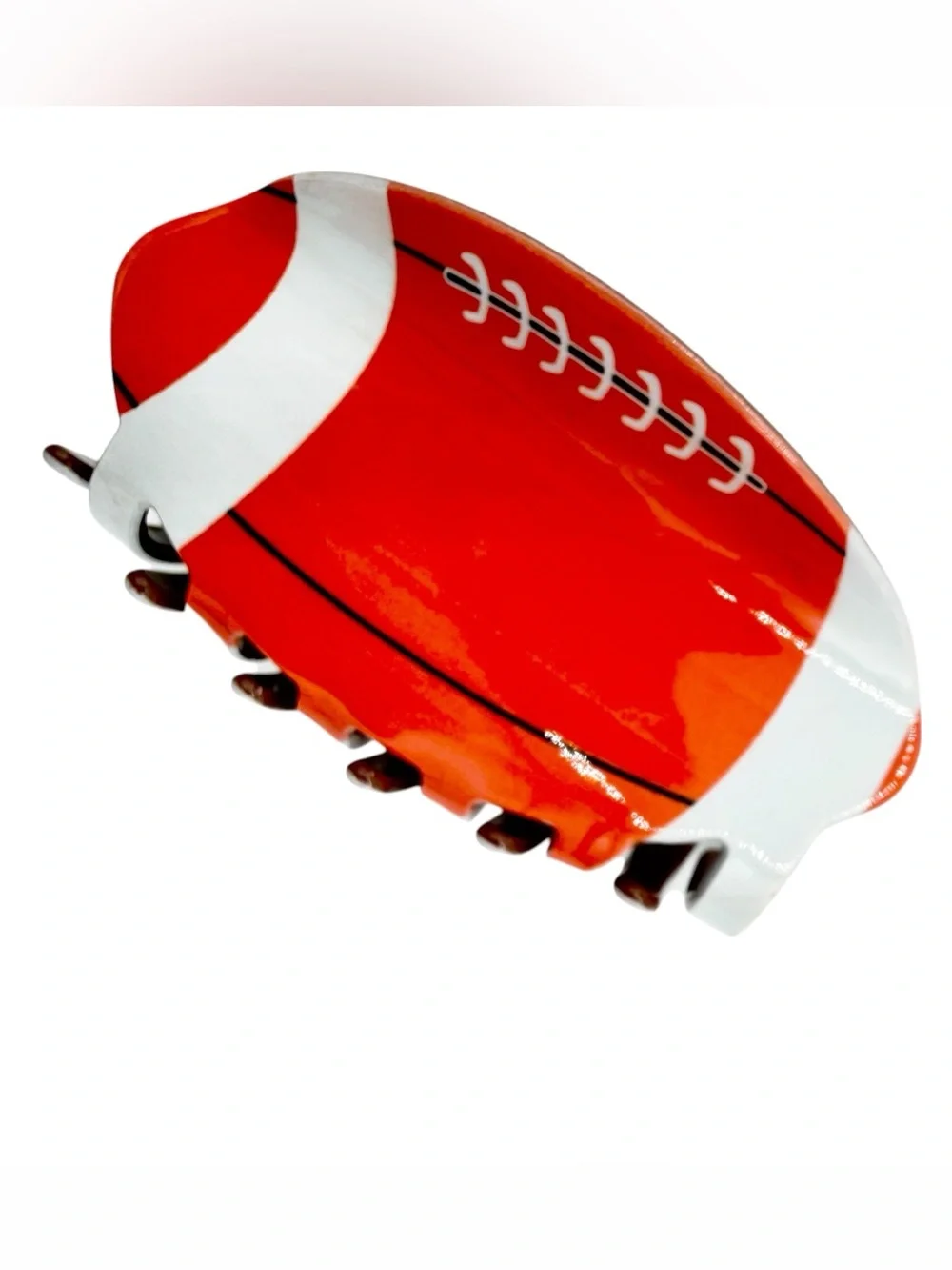 Football Acrylic Hair Clip New